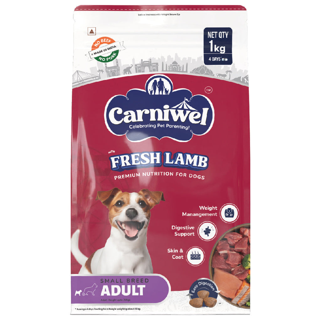Carniwel with Fresh Lamb, Dry Dog Food for Small Breed, Adult x 2