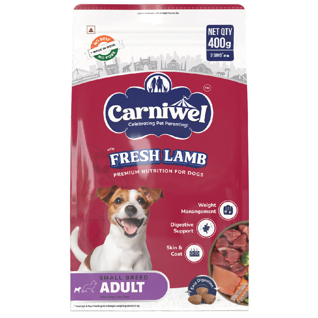 Carniwel with Fresh Lamb, Dry Dog Food for Small Breed, Adult x 2