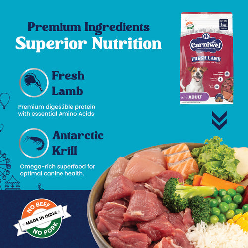 Carniwel with Fresh Lamb, Dry Dog Food for Small Breed, Adult