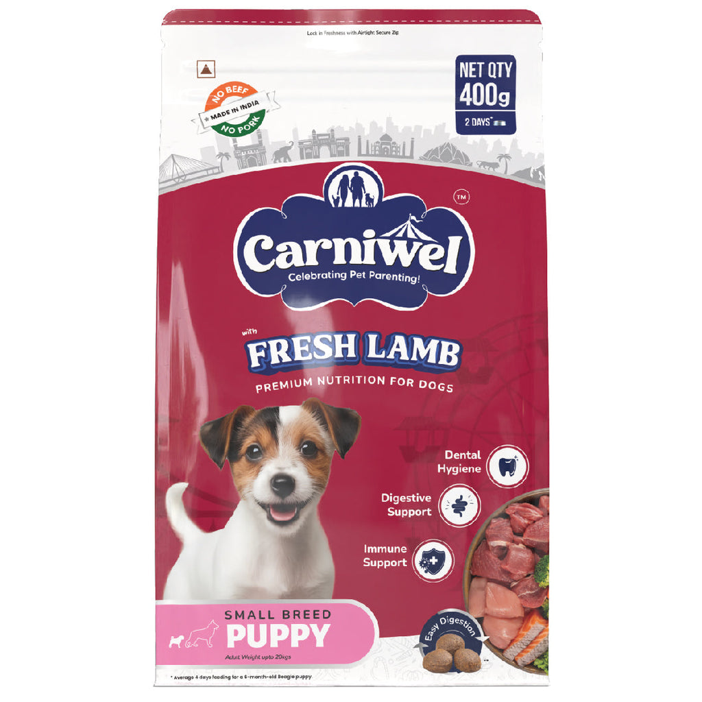 Carniwel with Fresh Lamb, Dry Dog Food for Small Breed, Puppy x 2