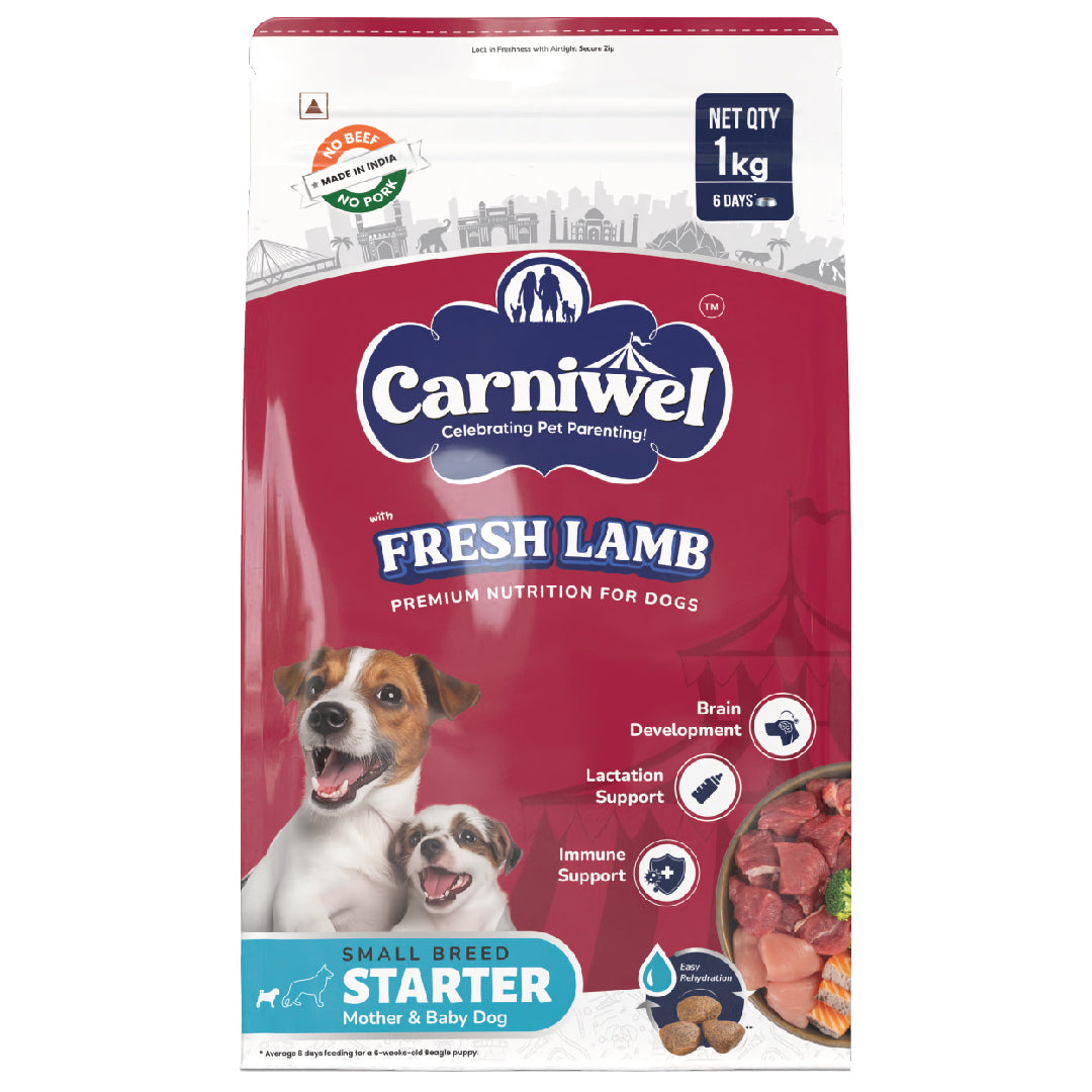 Carniwel with Fresh Lamb, Dry Dog Food for Small Breed, Starter x 2