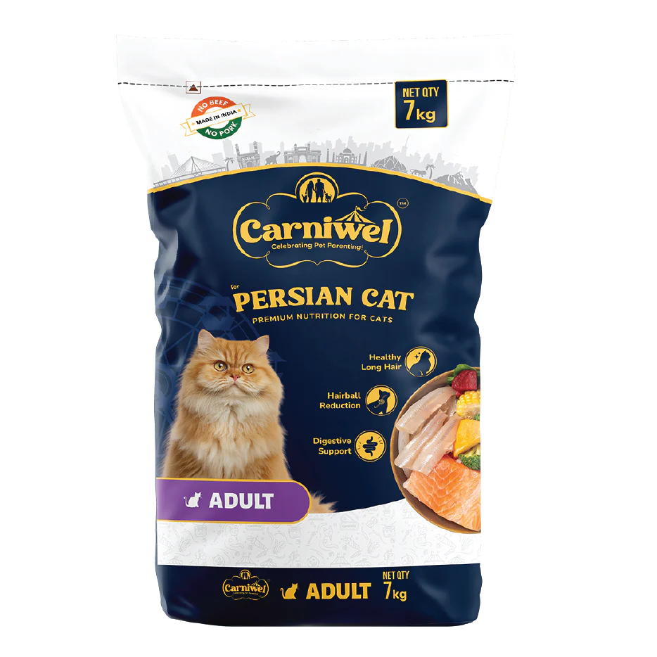Carniwel Dry Persian Cat Food with Fresh Sardines & Krill, Adult