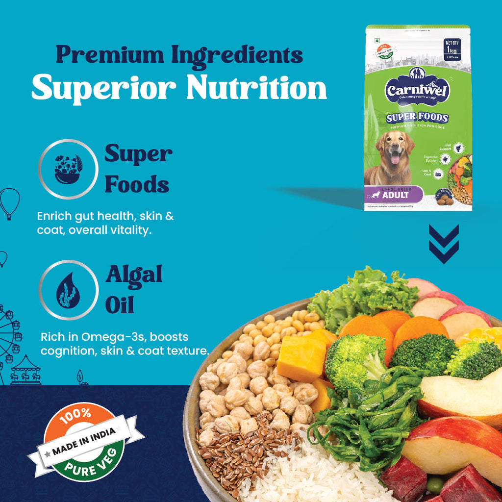 Carniwel with Veg Superfoods, Dry Dog Food for Large Breed, Adult x 2