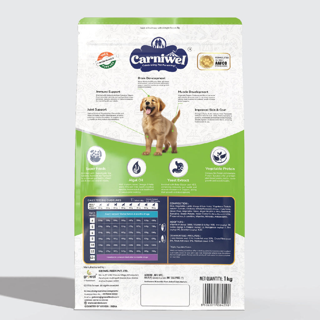 Carniwel with Veg Superfoods, Dry Dog Food for Large Breed, Puppy