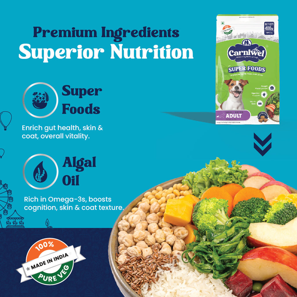 Carniwel with Veg Superfoods, Dry Dog Food for Small Breed, Adult
