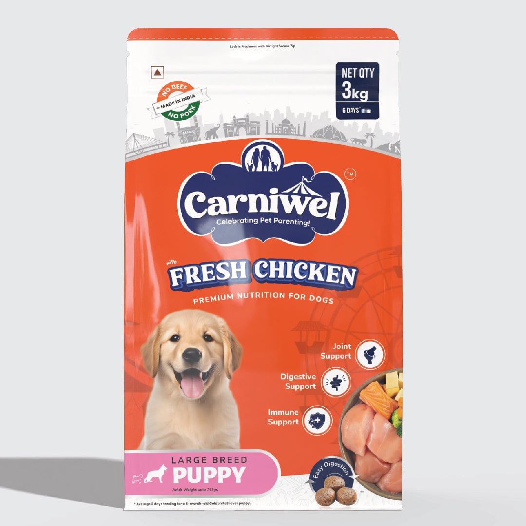 Carniwel with Fresh Chicken, Dry Dog Food for Large Breed, Puppy x 2