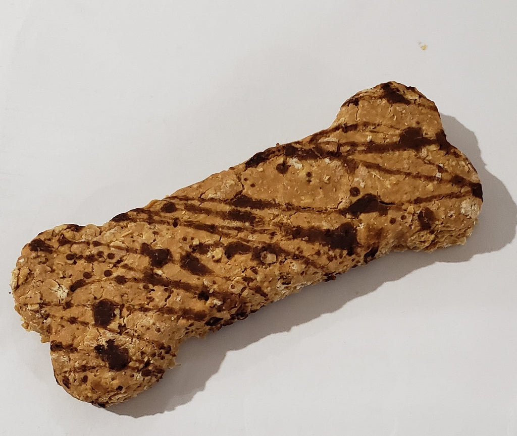 Peanut Butter Carob-Drizzled Bone