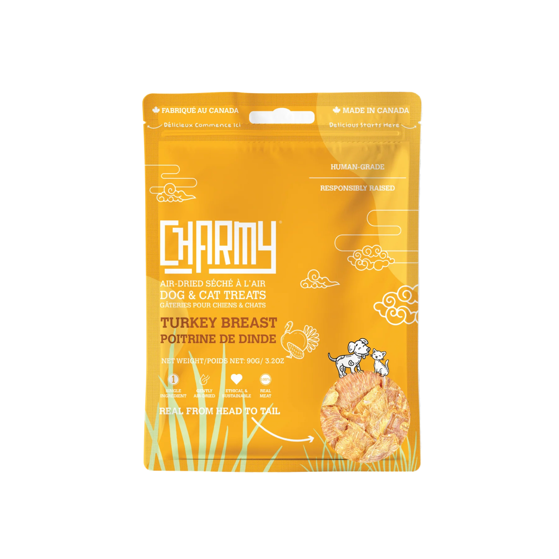 Charmy Air Dried Turkey Breast for Dogs & Cats