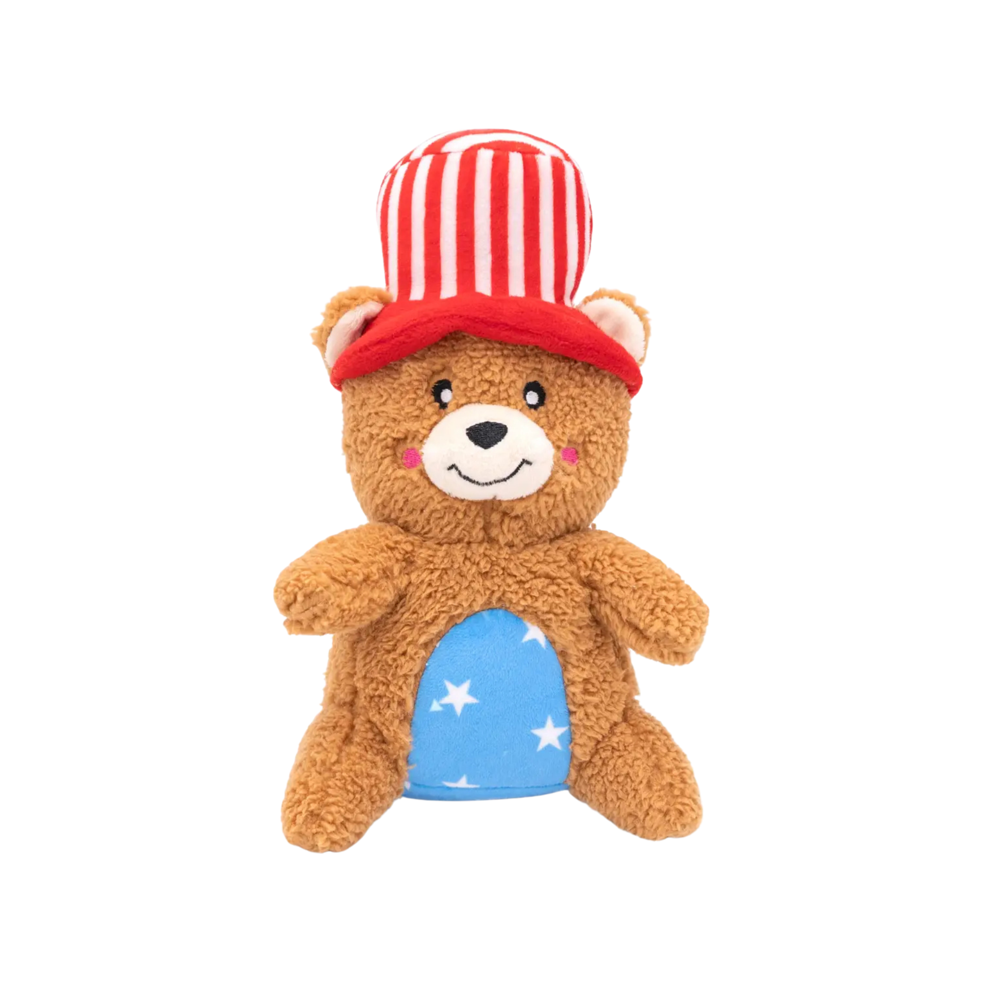 Zippy Paws Cheeky Chumz Americana Bear Dog Toy