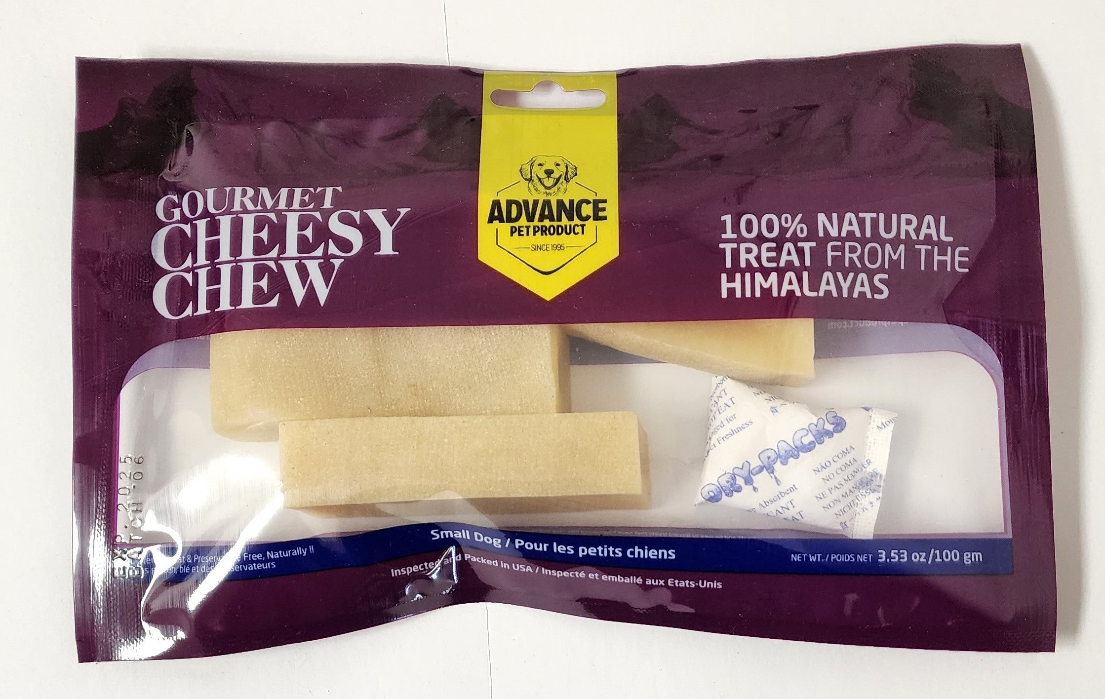 Gourmet Yak Cheese Dog Chews – Grass-Fed, Long Lasting, Natural, Eco-Friendly, Hard Chews for Aggressive Chewers, Odorless Treats