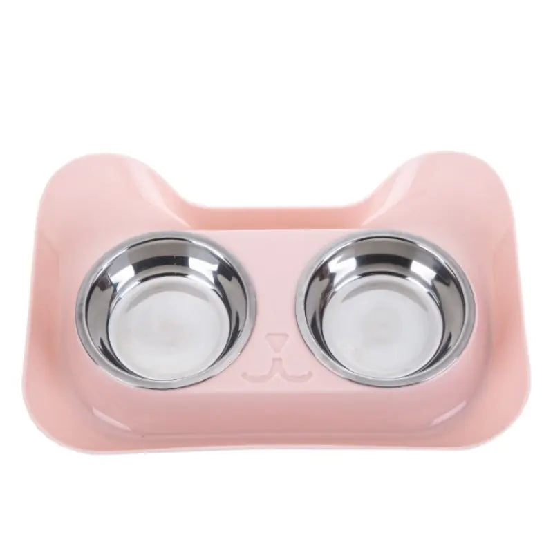 Dual Steel Pet Feeding Station