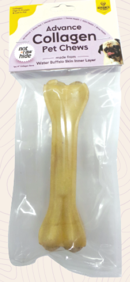 Collagen Dog Chew Bone | Natural, Grass-Fed | Long-Lasting Treat for Dental, Joint & Bone Health | High Protein