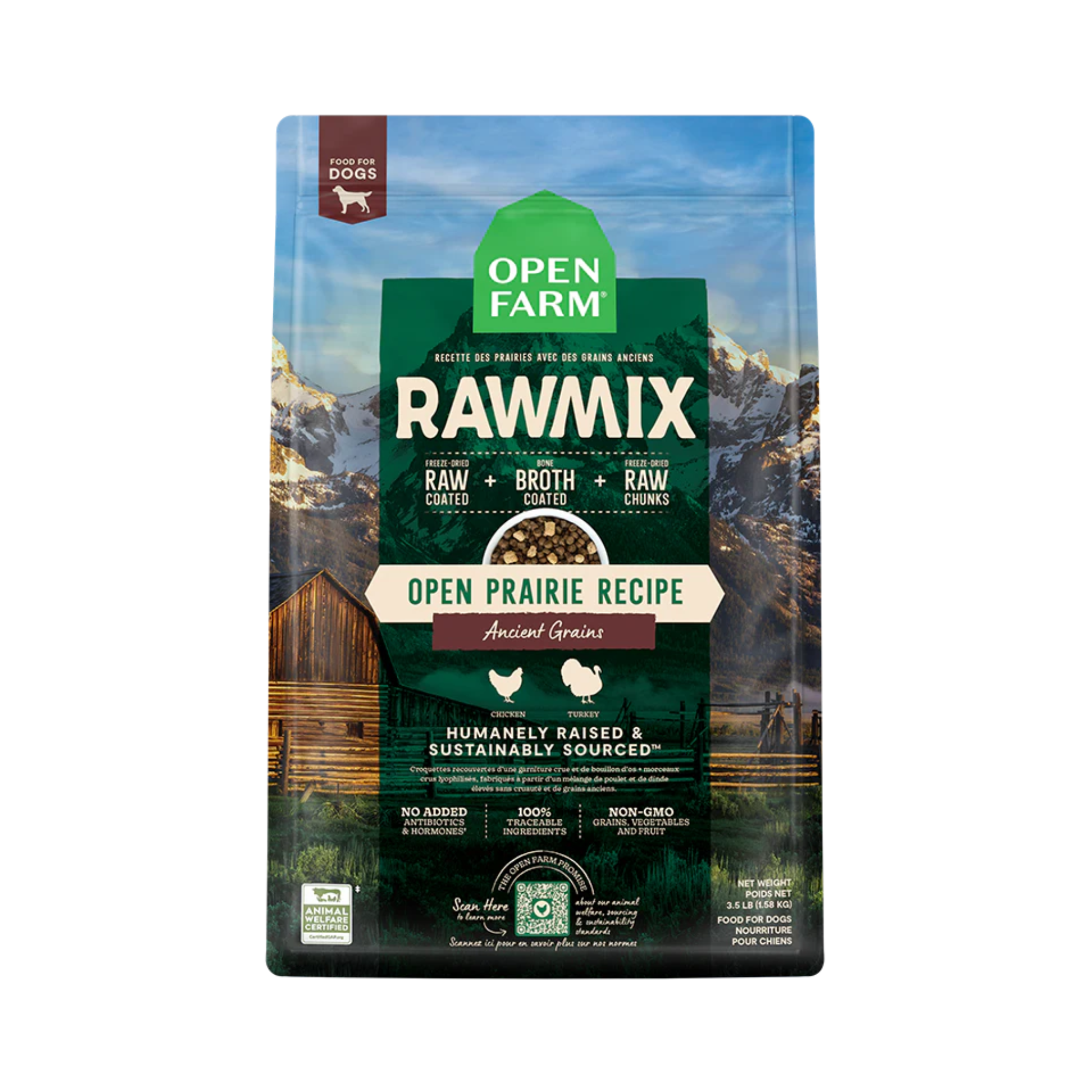Open Farm Open Prairie Ancient Grains RawMix Dry Dog Food