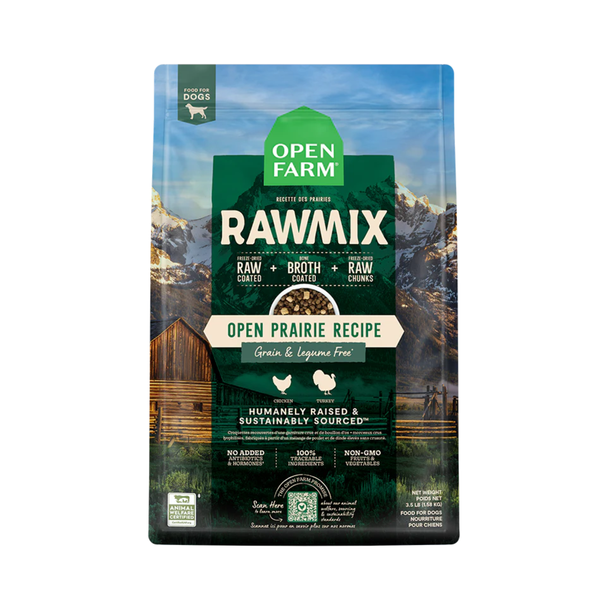 Open Farm Open Prairie Grain-Free RawMix Dry Dog Food