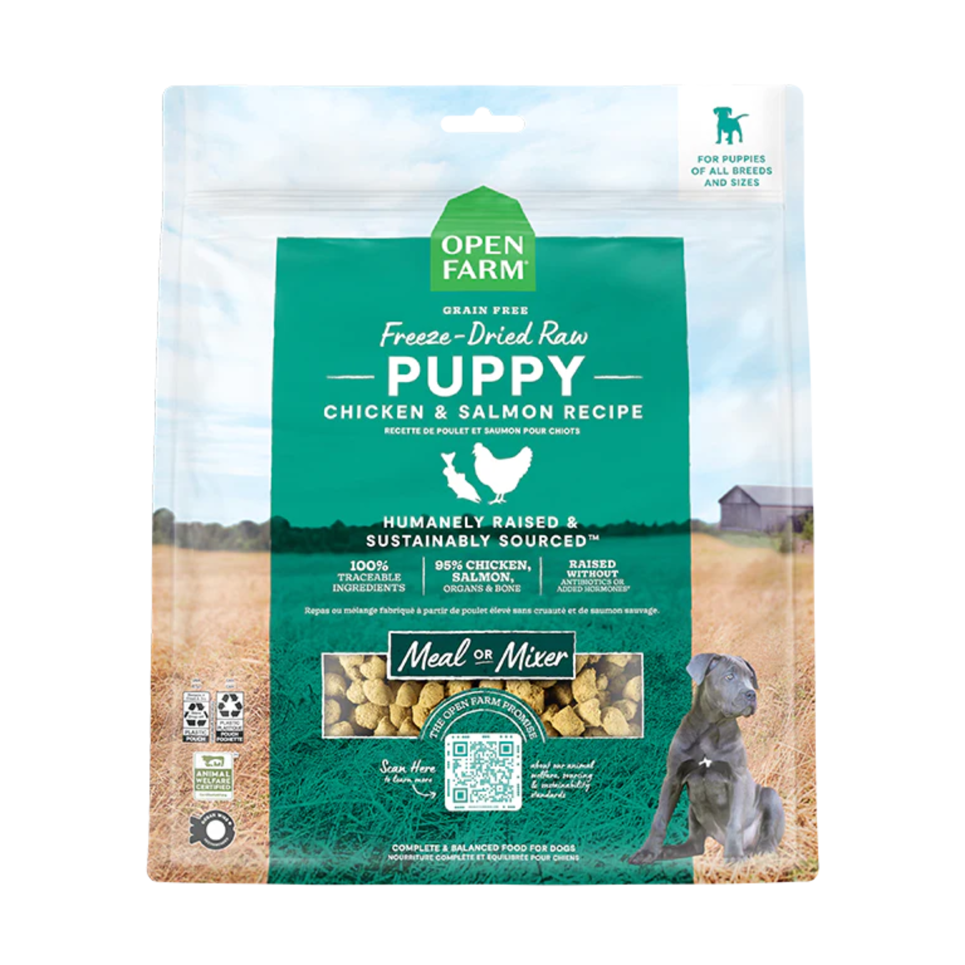 Open Farm Puppy Chicken & Salmon Freeze Dried Raw Recipe