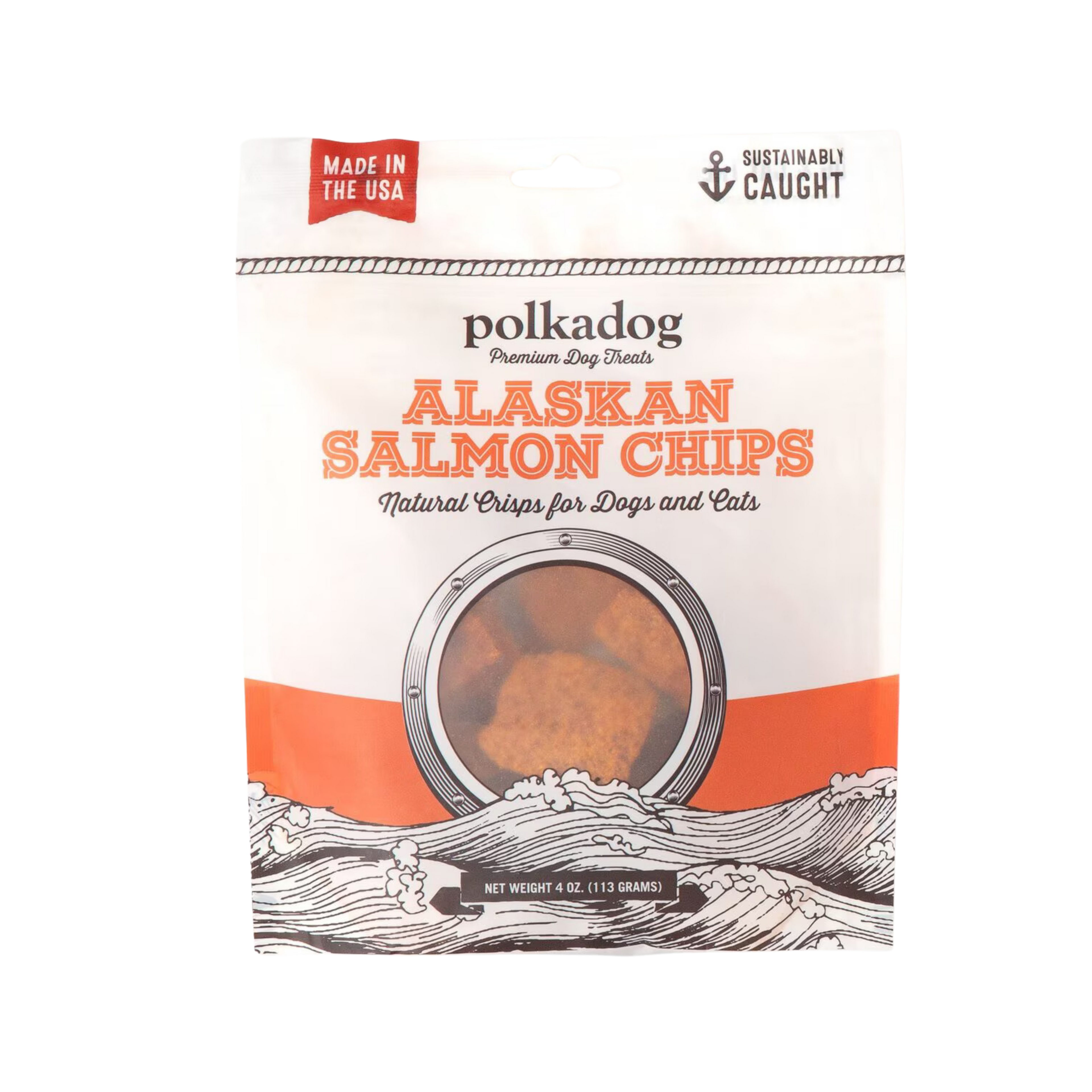 Polkadog Alaskan Salmon Chips for Dogs & Cats