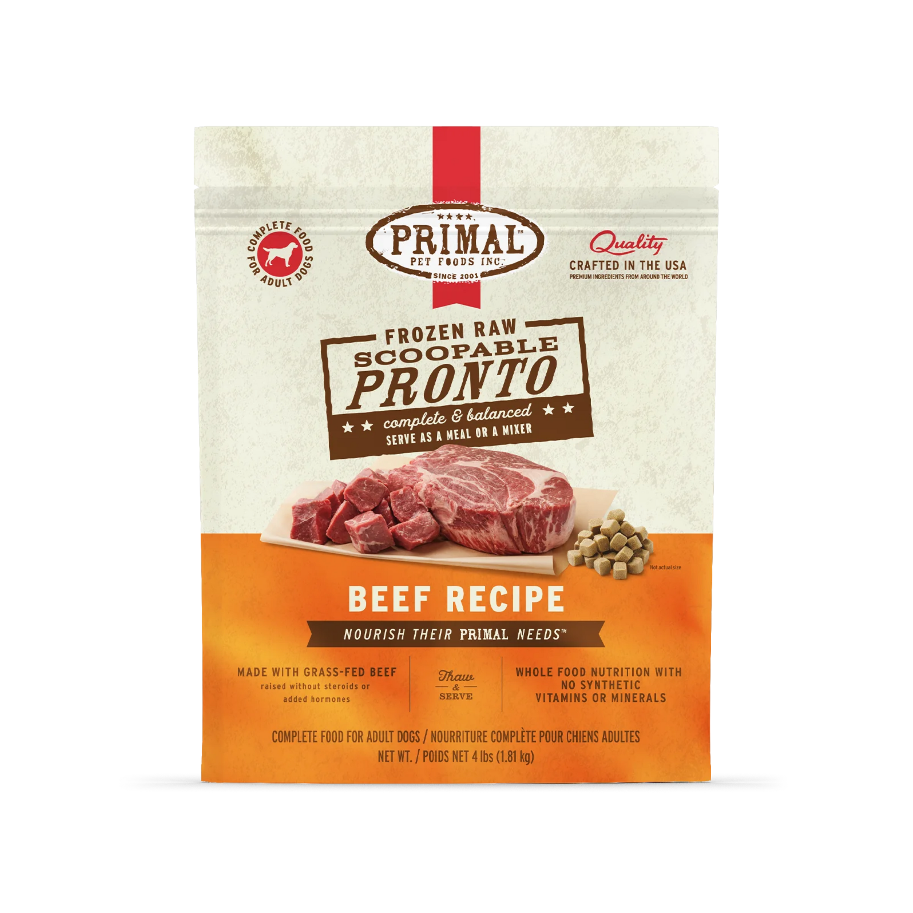 Primal Frozen Raw Scoopable Pronto Dog Food