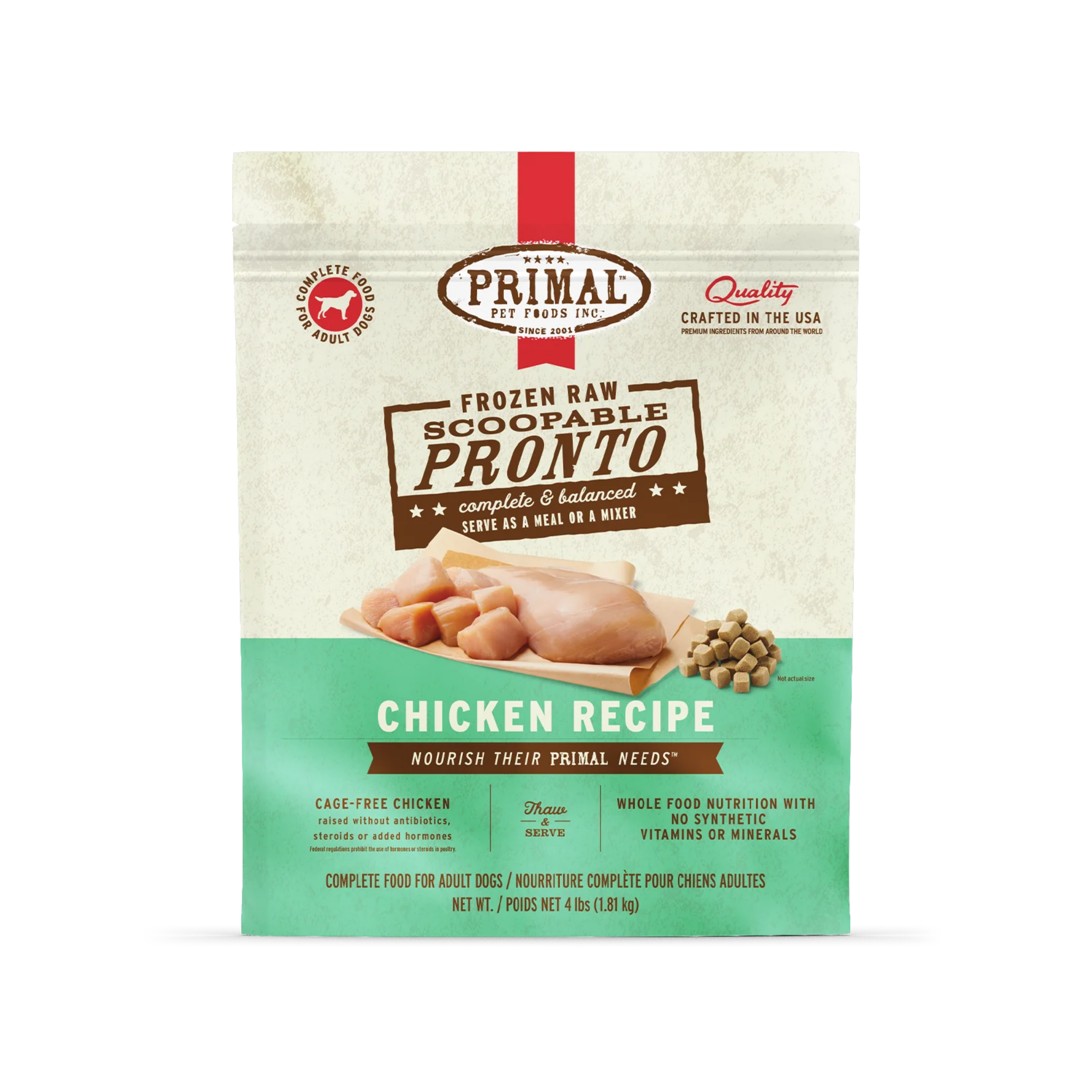 Primal Frozen Raw Scoopable Pronto Dog Food
