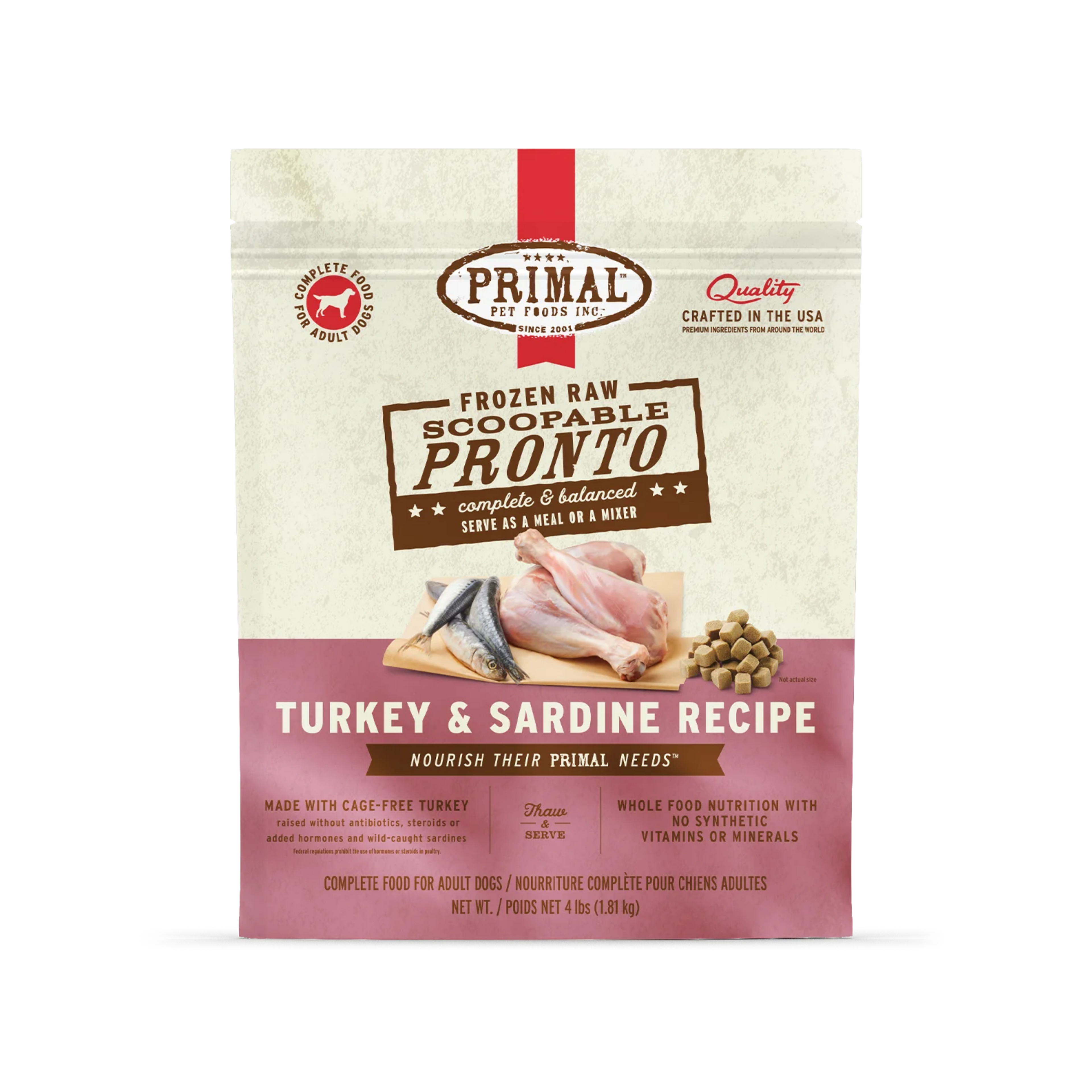 Primal Frozen Raw Scoopable Pronto Dog Food