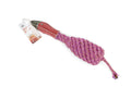 Pheasant Pink Rope Dog Toy – Durable Tug & Throw Toy with Squeaker & Crinkle – Recycled Bottle Pet Toy