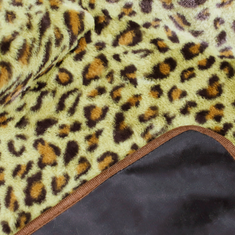 Waterproof leopard print soft throw blanket