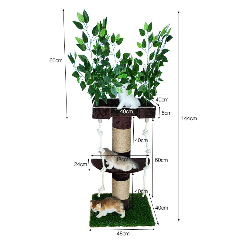 56-inch leaf cat tree