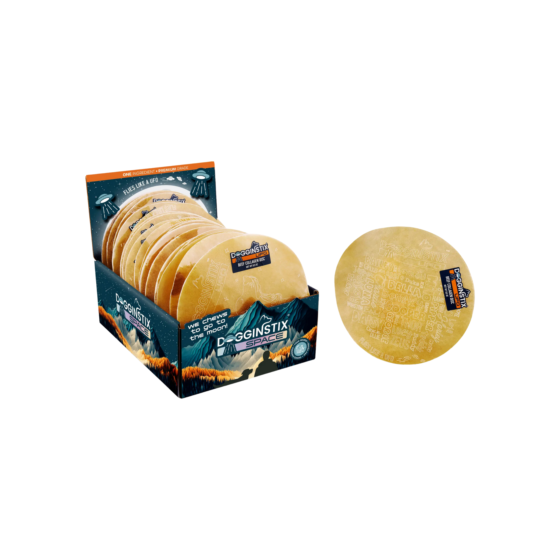 Dogginstix Beef Collagen UFO
