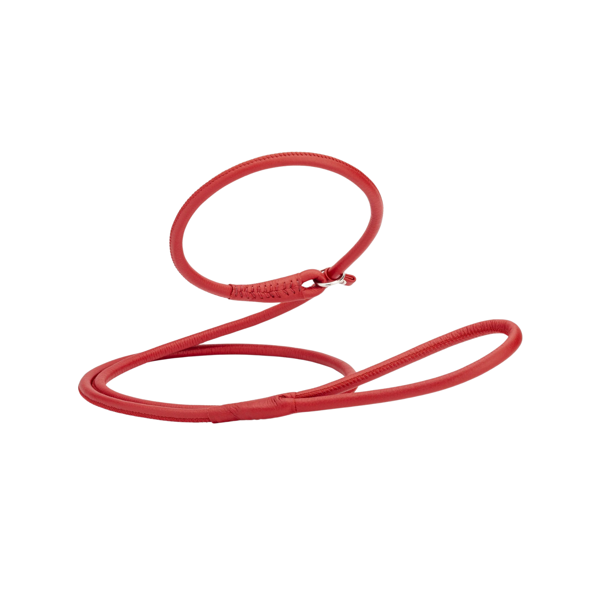 Dogline Soft Leather Round Slip Lead