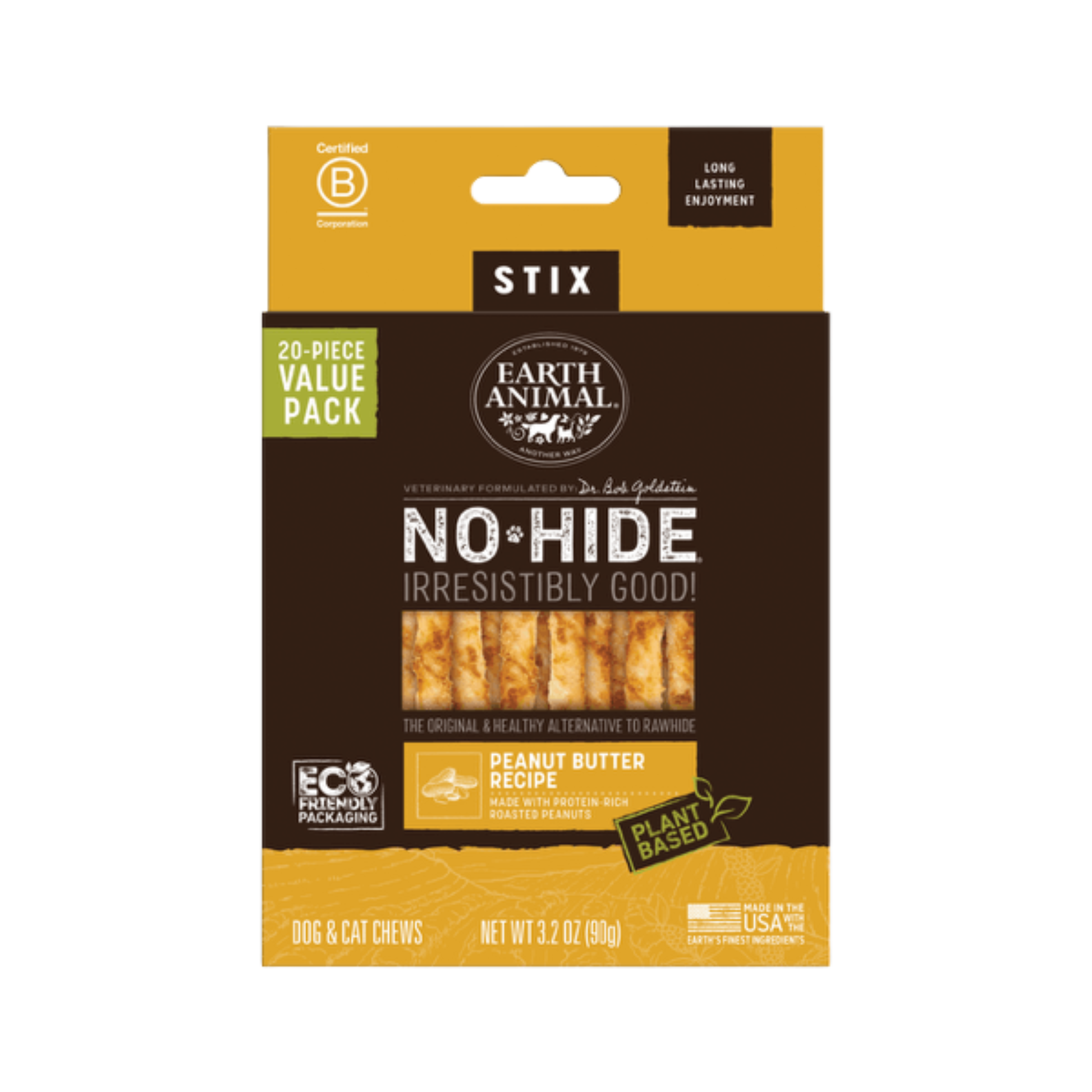 Earth Animal No-Hide Peanut Butter Stix