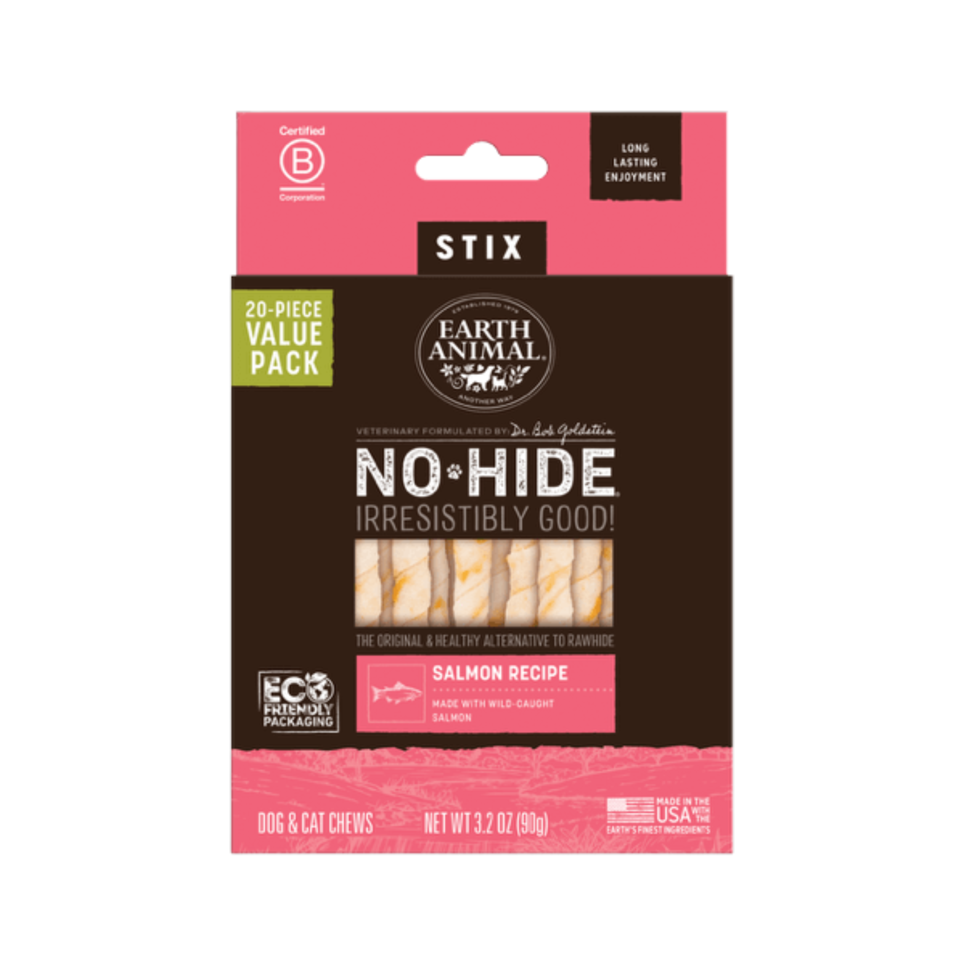 Earth Animal No-Hide Salmon Stix