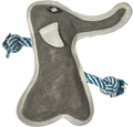 Large Grey Elephant Dog Toy – Durable Rope Plush for Tug, Chew & Play | Strong Pet Toy for Dogs, Puppy Gift