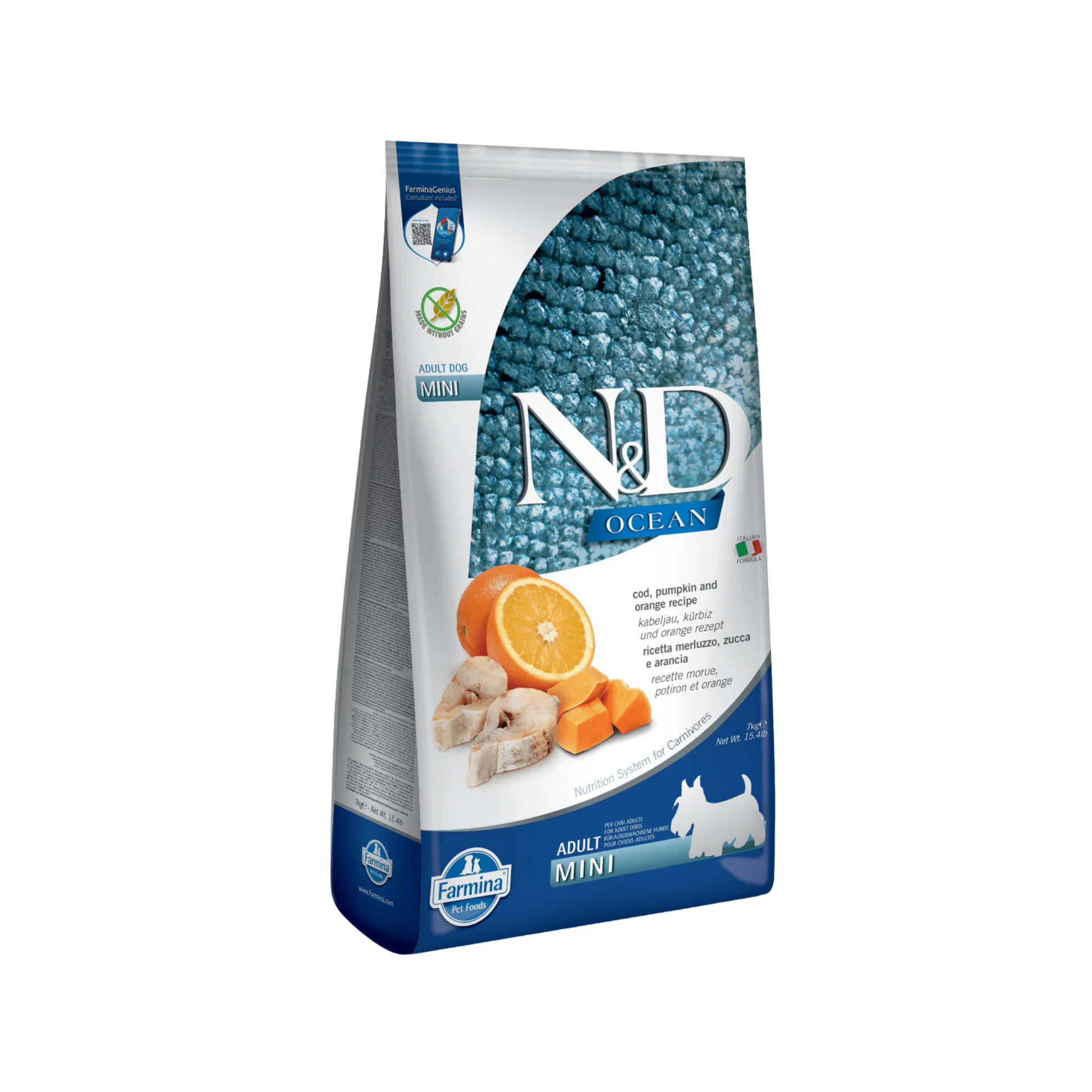 Farmina N&D Cod, Pumpkin & Orange Adult Mini Dry Dog Food