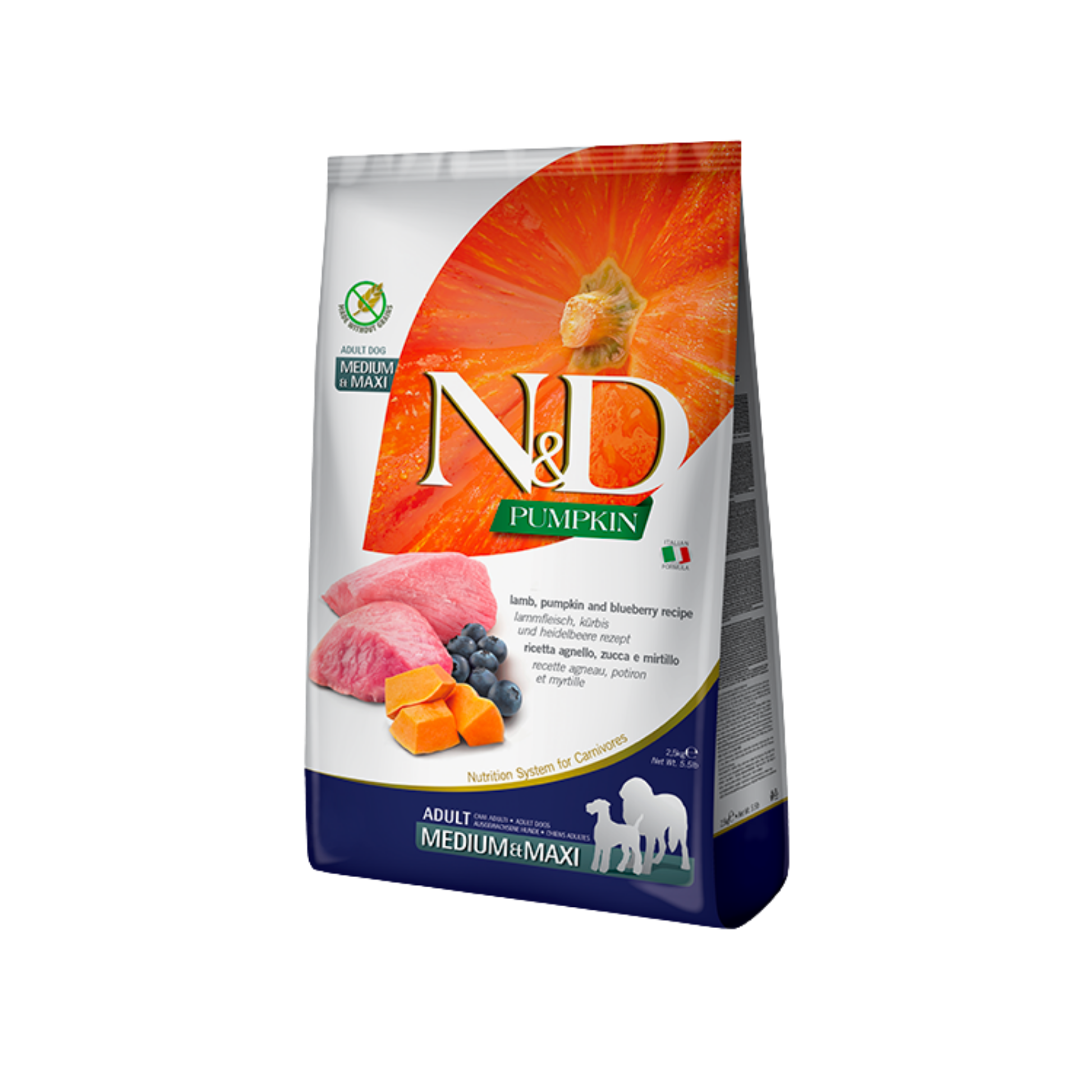 Farmina N&D Lamb & Blueberry Adult Medium & Maxi Dry Dog Food