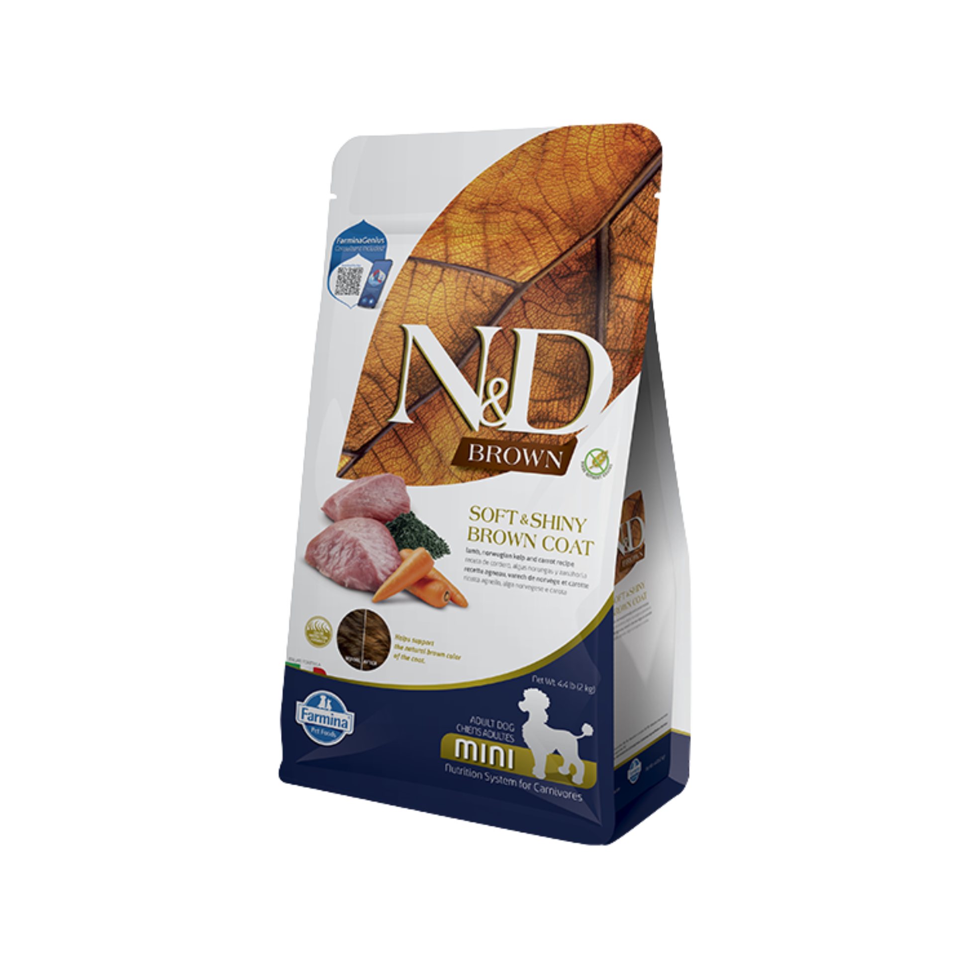 Farmina N&D Soft & Shiny Brown Coat Lamb, Norwegian Kelp, and Carrot recipe Dry Dog Food