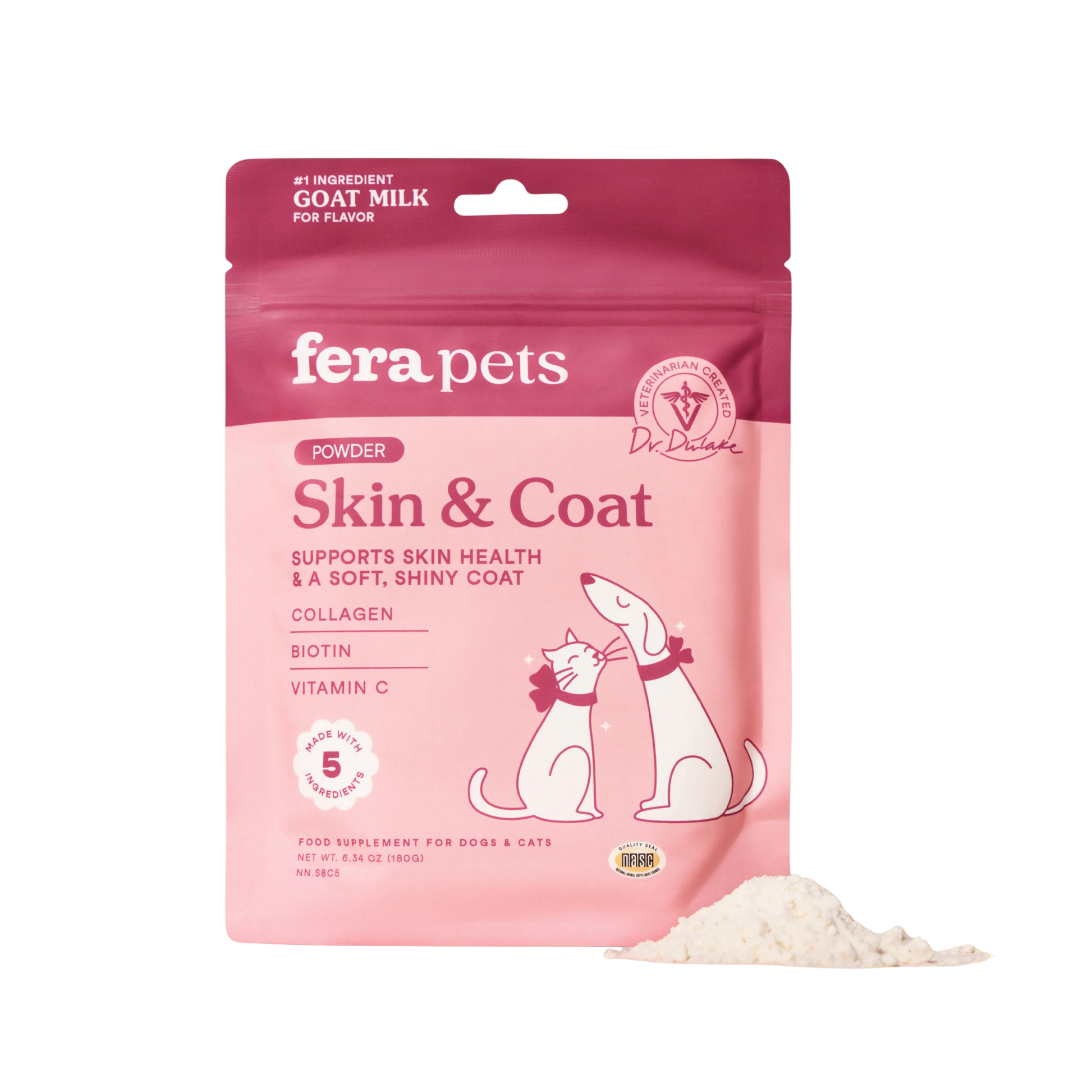 Fera Pets Skin & Coat Goat Milk Topper for Dogs & Cats