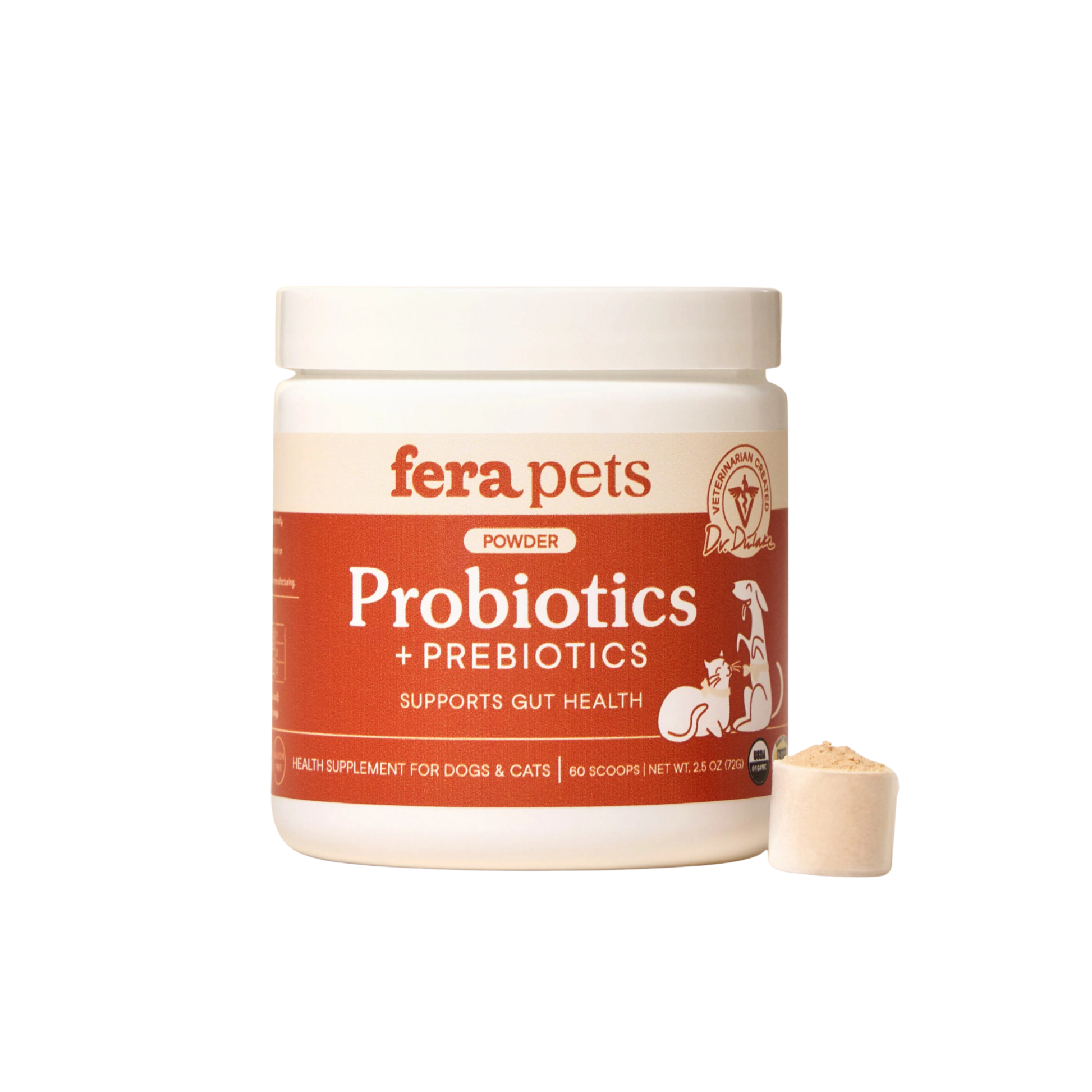Fera Pets USDA Organic Probiotics with Prebiotics