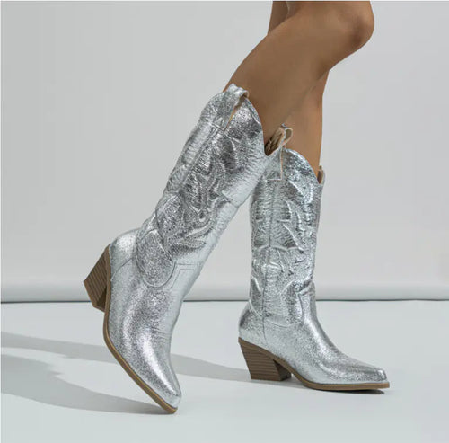 2023 Embroidered Western Ankle Boots