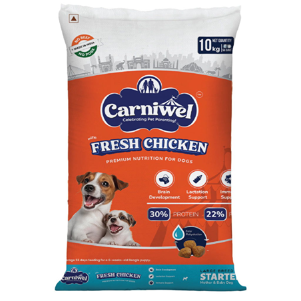Carniwel with Fresh Chicken, Dry Dog Food for Small Breed, Starter x 2