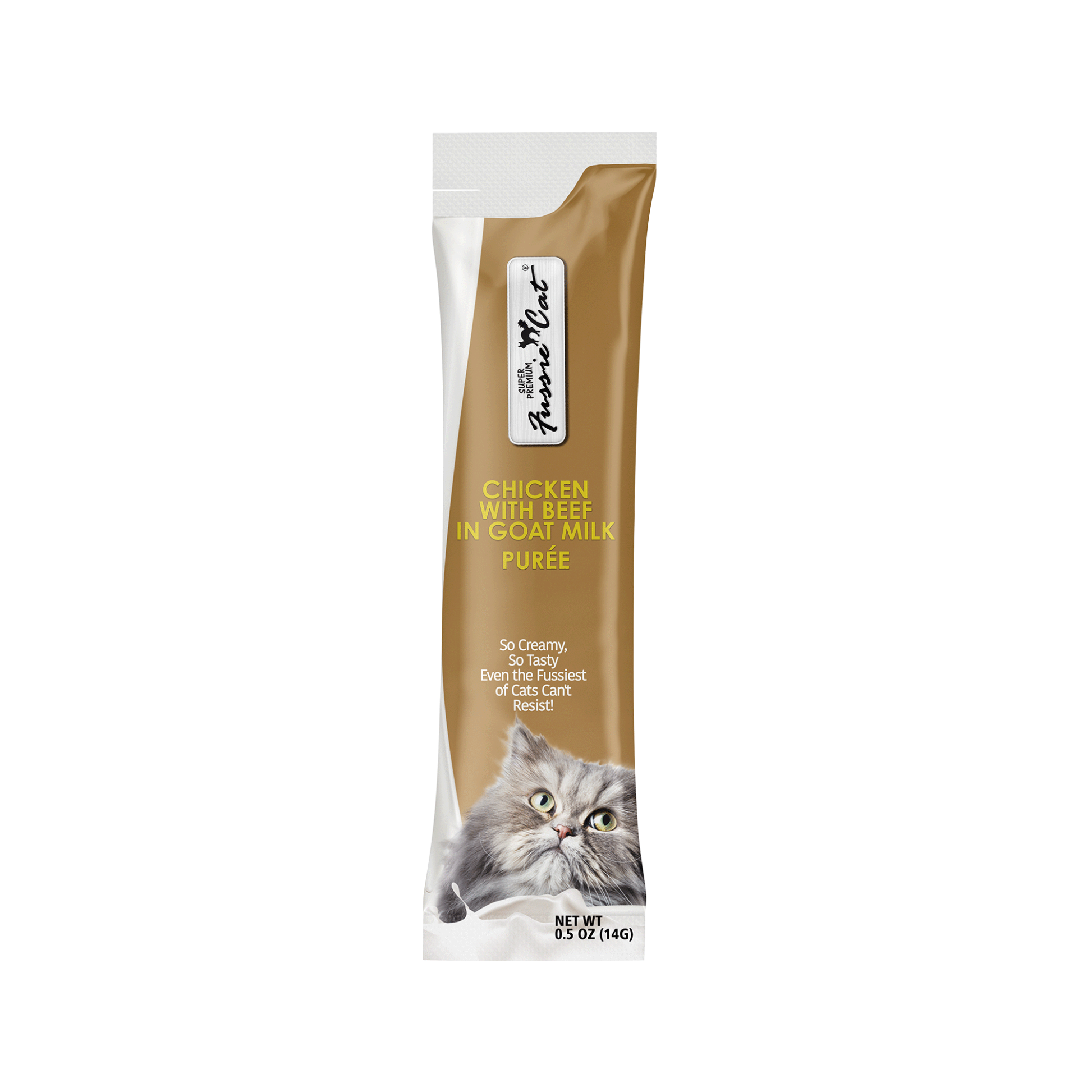Fussie Cat Goat Milk Puree Lickable Cat Treat