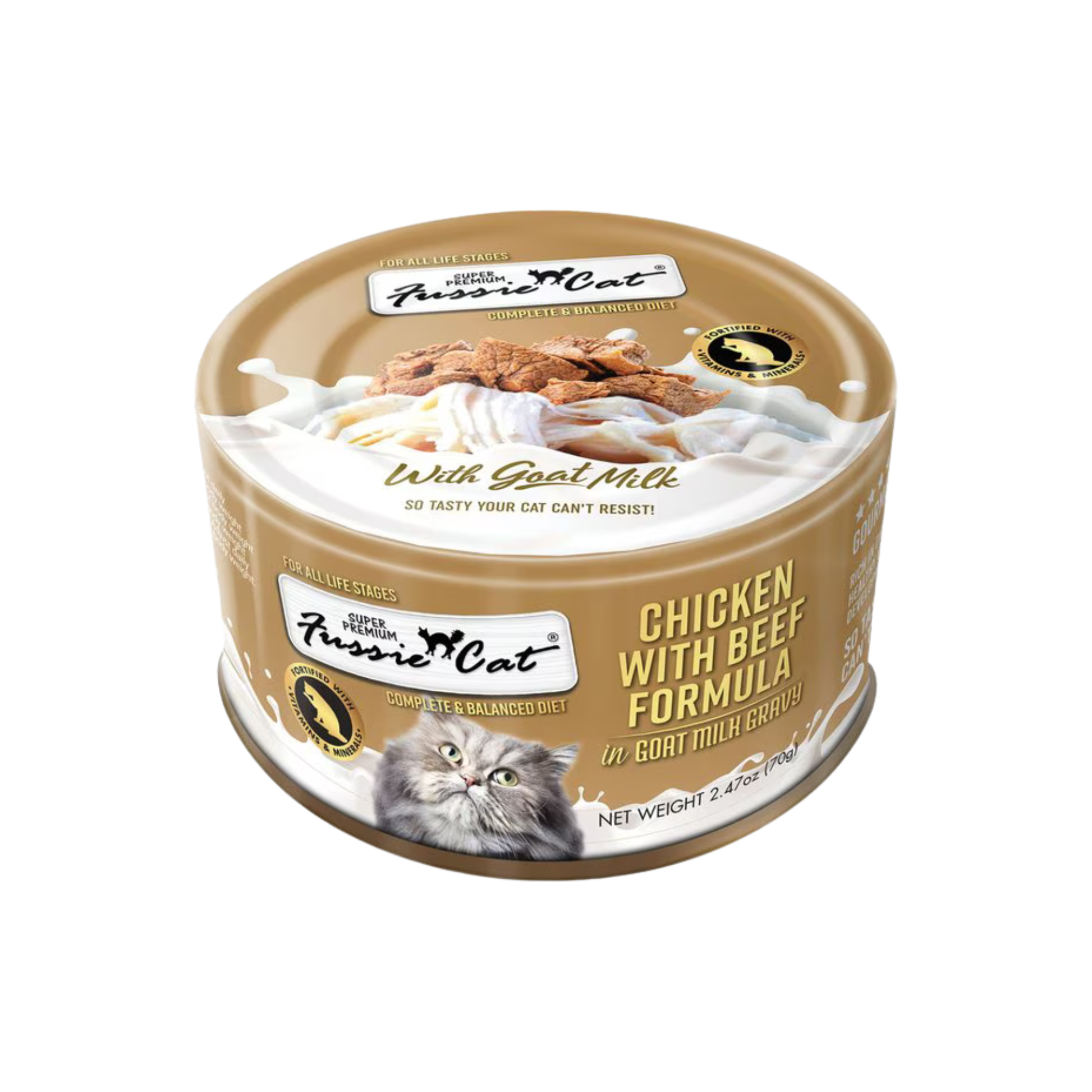 Fussie Cat Chicken with Beef in Goat Milk Wet Cat Food