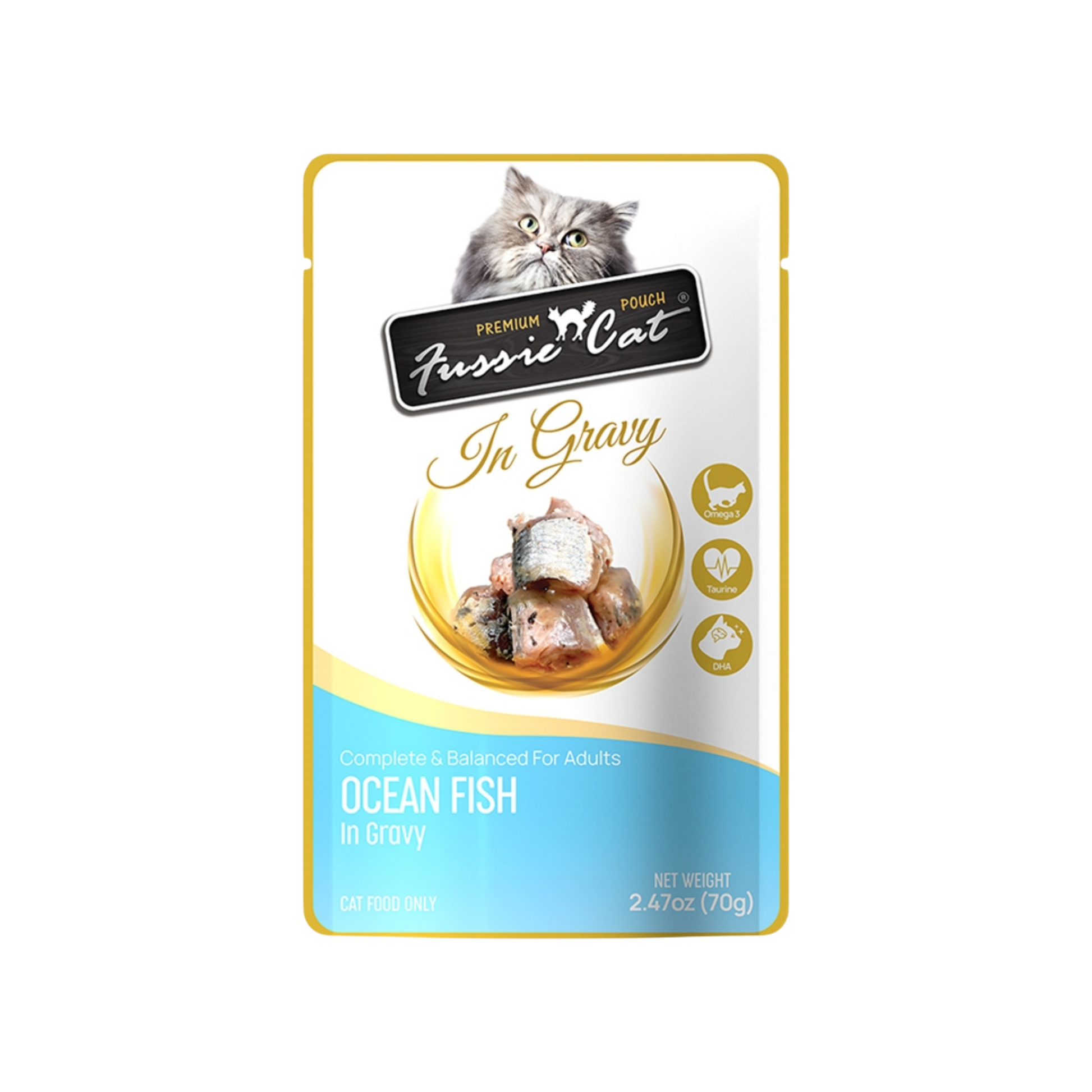 Fussie Cat Ocean Fish in Gravy Pouch Recipe for Cats