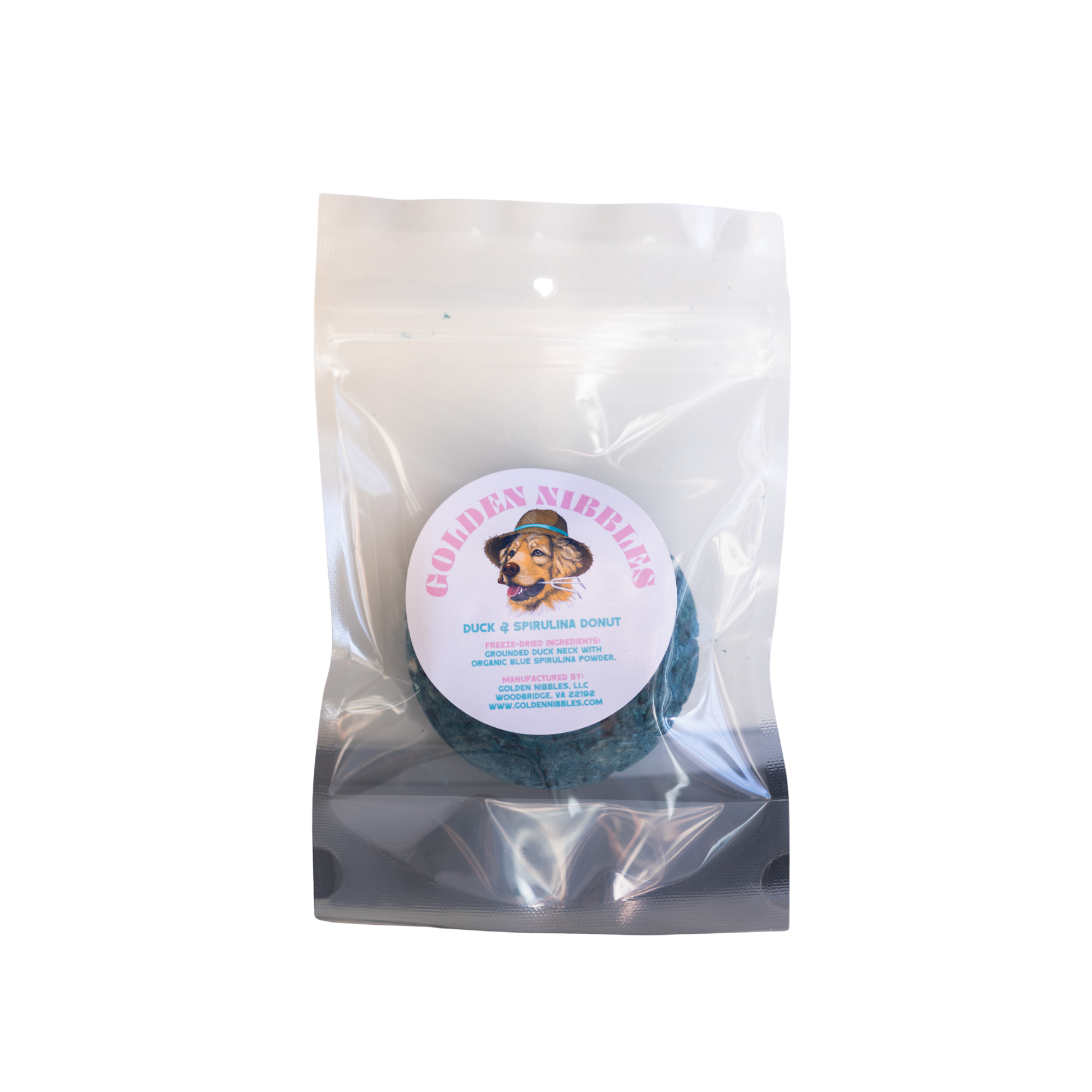 Golden Nibbles Freeze-Dried Duck & Spirulina Donut