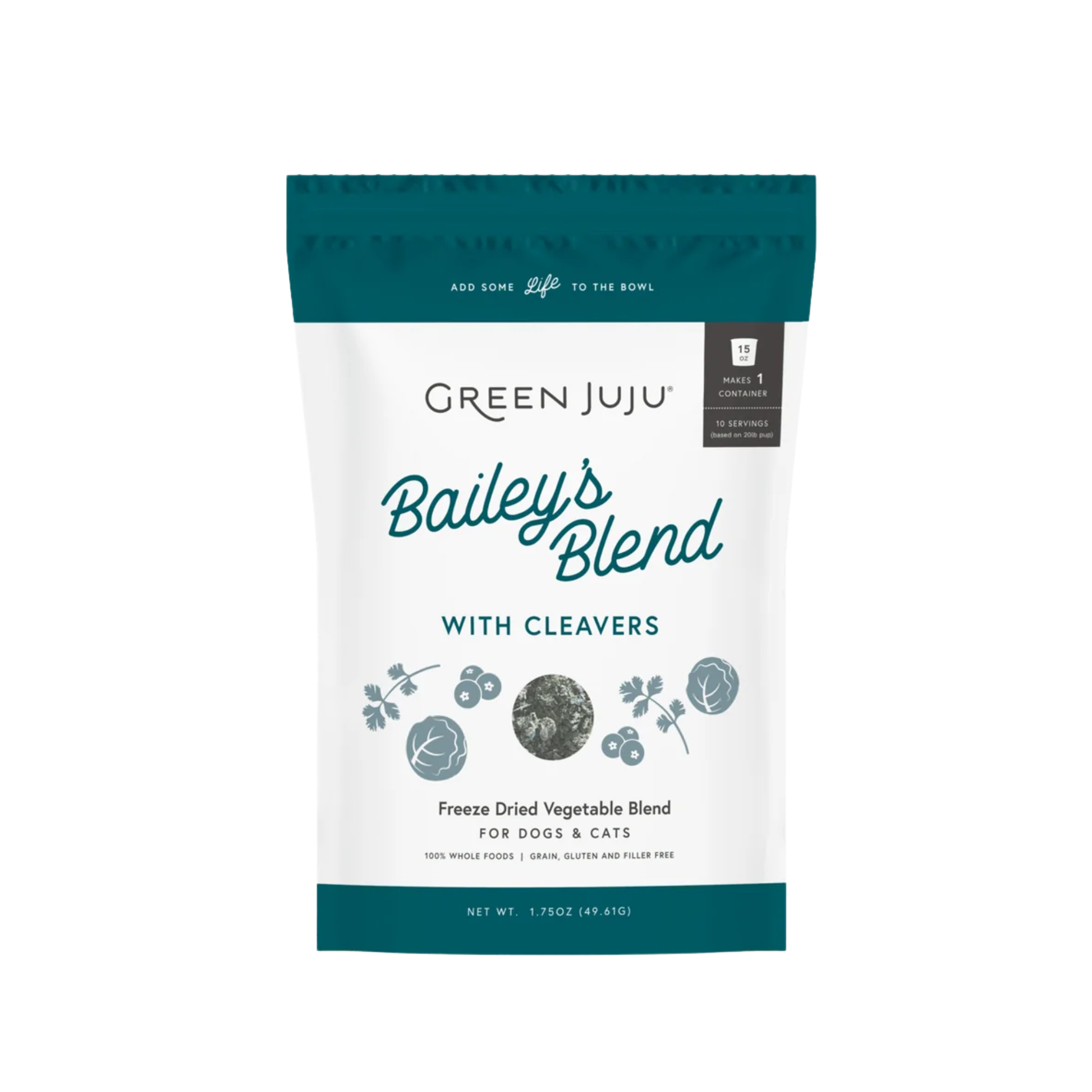 Green Juju Freeze-Dried Bailey's Blend with Cleavers for Dogs & Cats