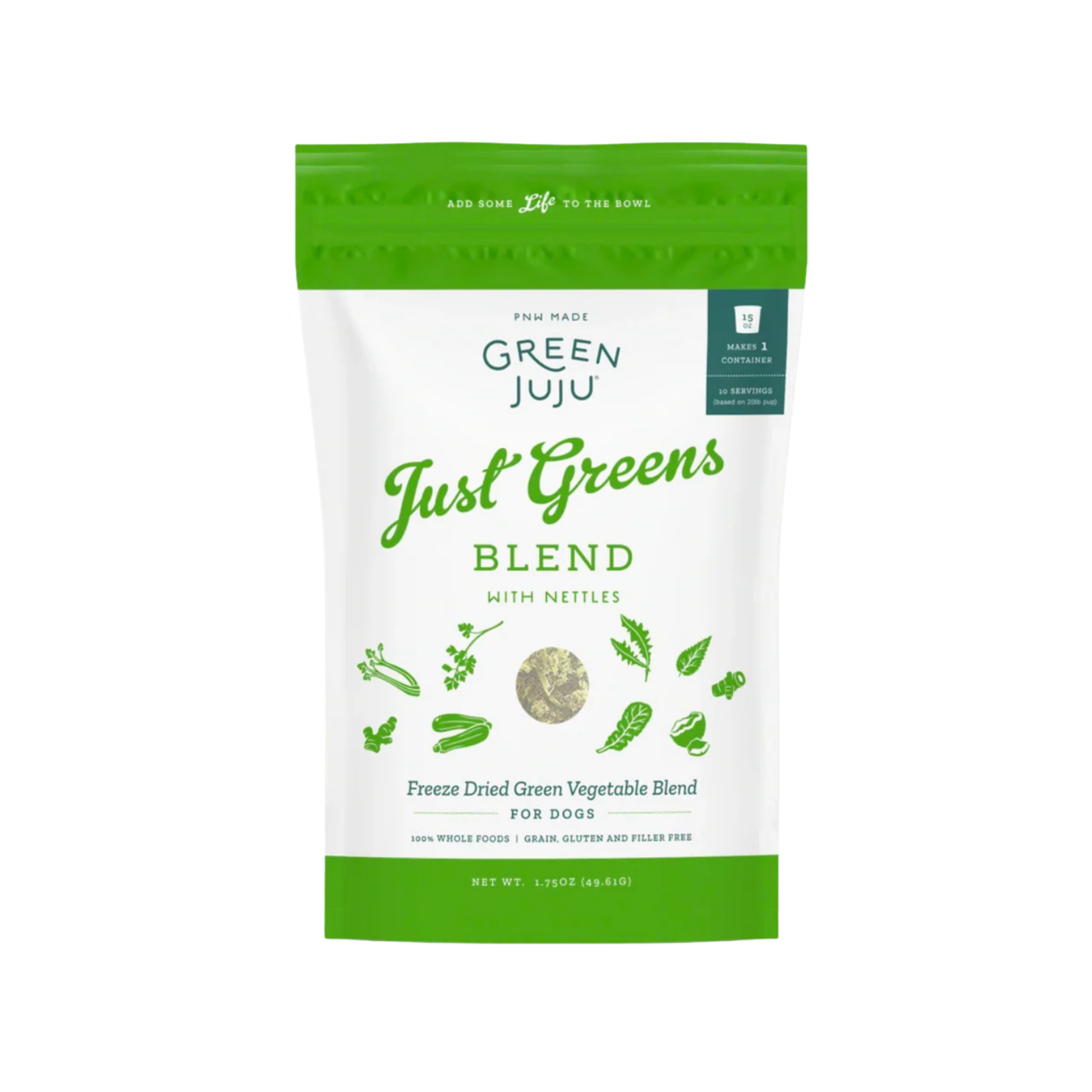 Green Juju Freeze-Dried Just Greens Blend with Nettles