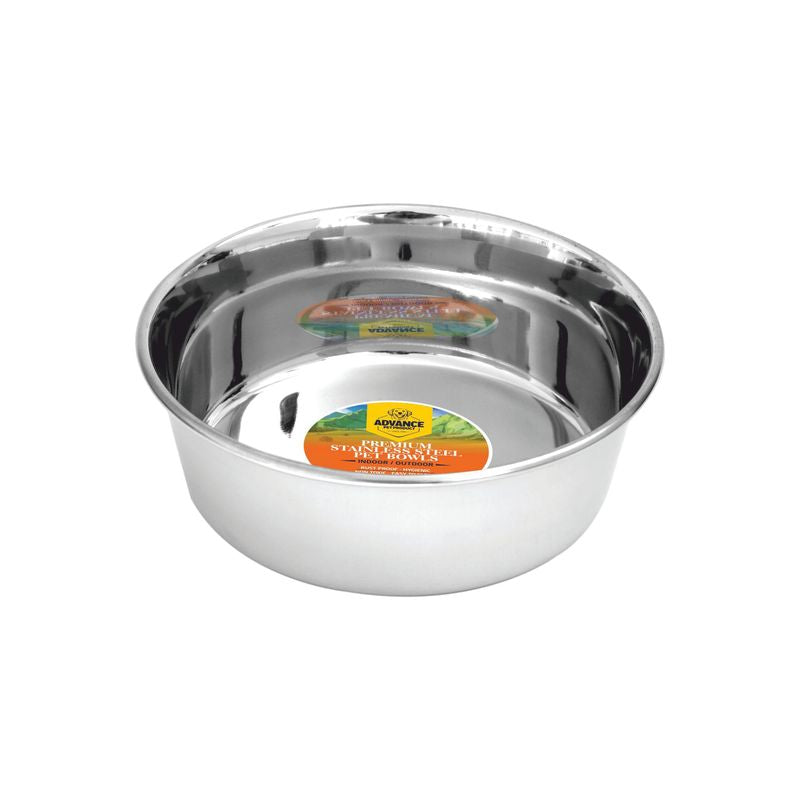 Durable Stainless Steel Pet Bowls – Embossed & Heavy Options, Colorful, Hygienic, Sizes ½ Pint to 4 Quart