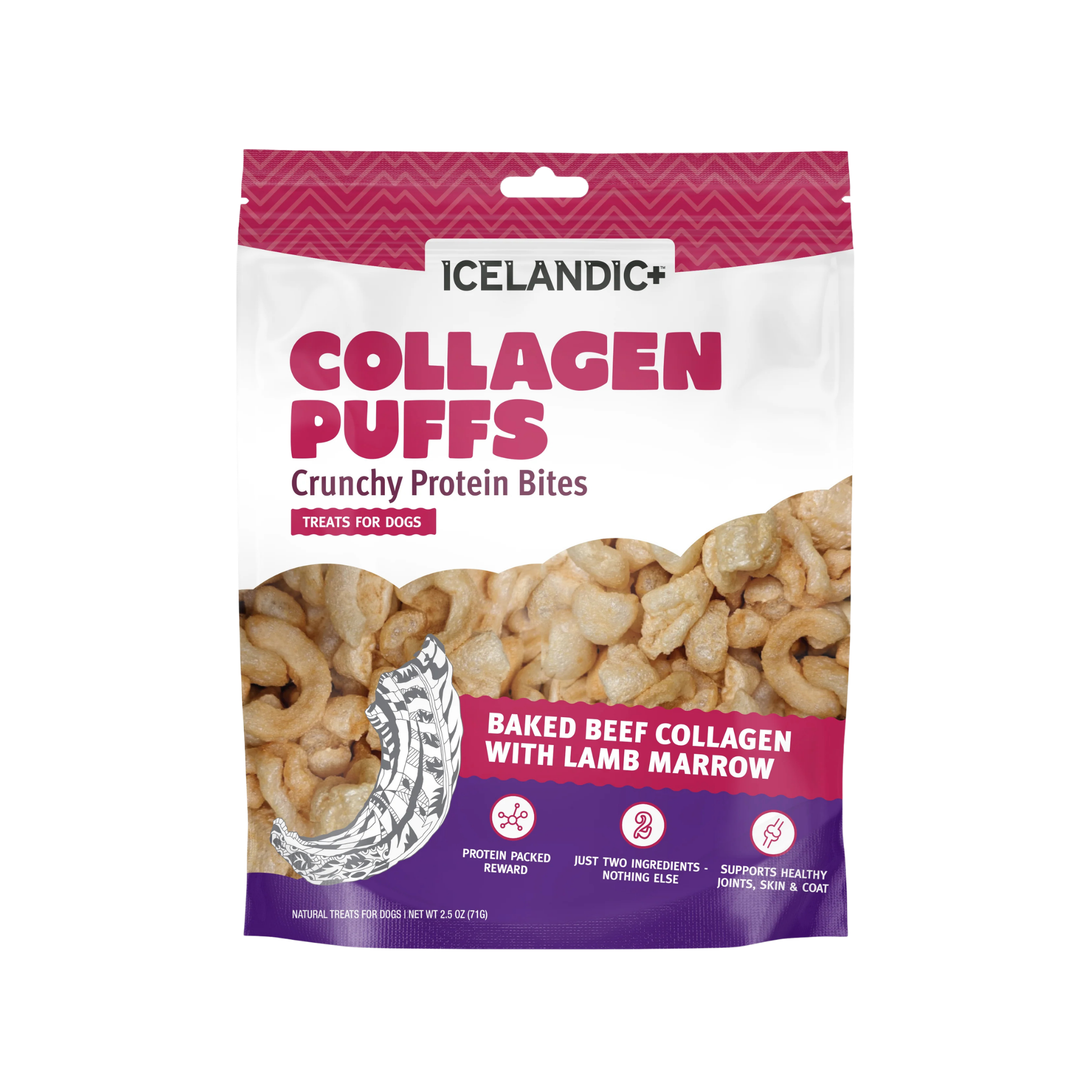 Icelandic+ Beef Collagen Puffs with Marrow Treats for Dogs