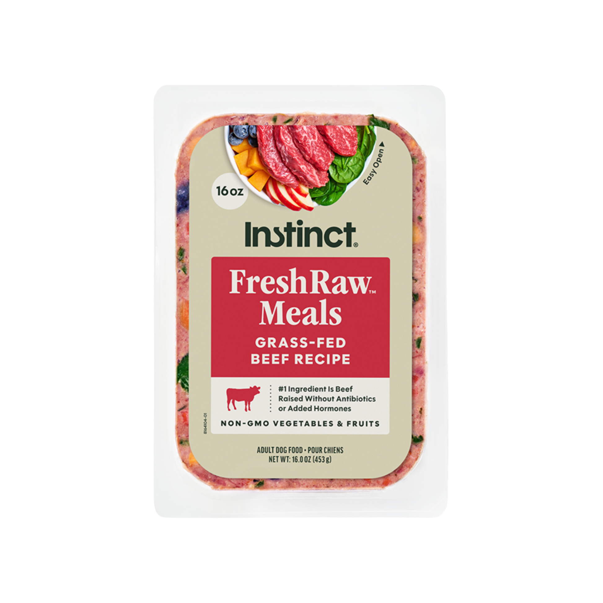 Instinct FreshRaw Meals Grass-Fed Beef Recipe for Dogs