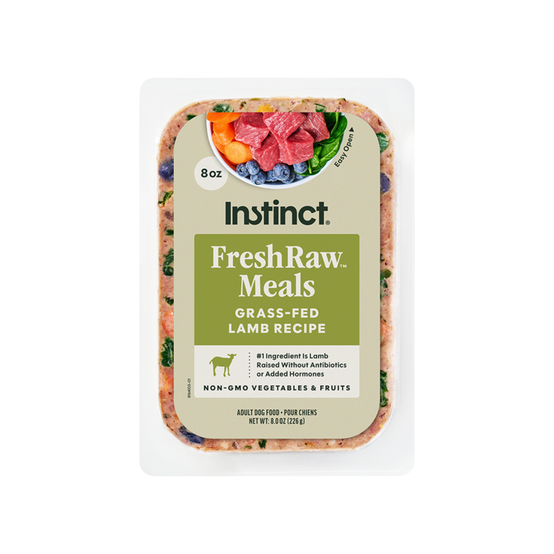 Instinct FreshRaw Meals Grass-Fed Lamb Recipe Dog Food