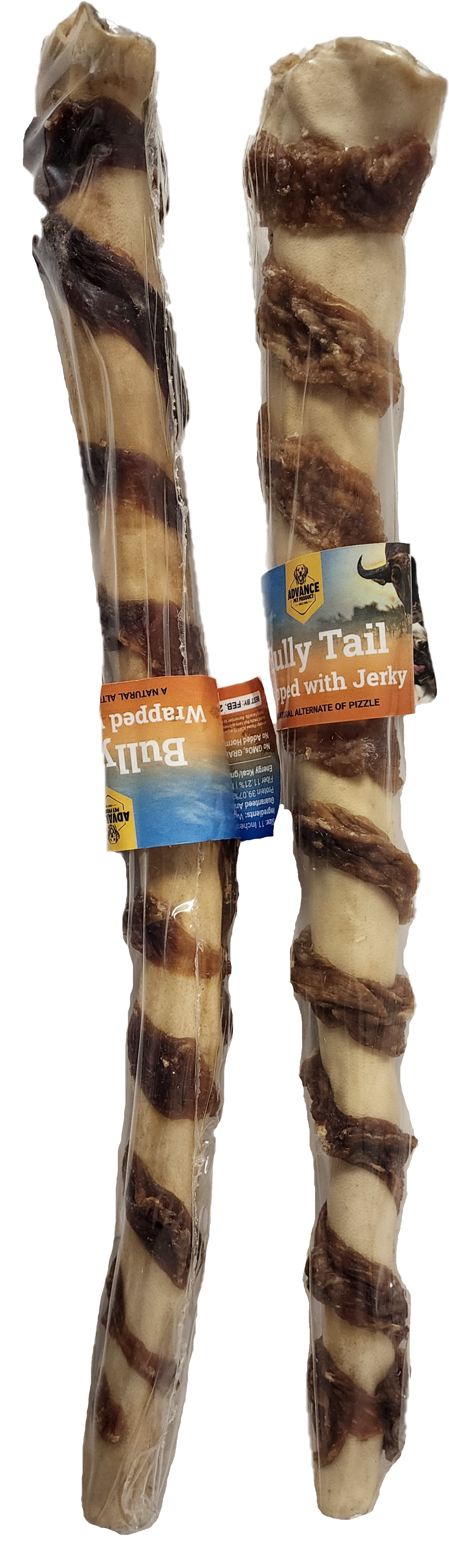Buffalo Tail Wrapped with Jerky –Dog Chew | Grain-Free, Long-Lasting Treat for Aggressive Chewers, Natural