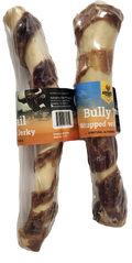 Buffalo Tail Wrapped with Jerky –Dog Chew | Grain-Free, Long-Lasting Treat for Aggressive Chewers, Natural